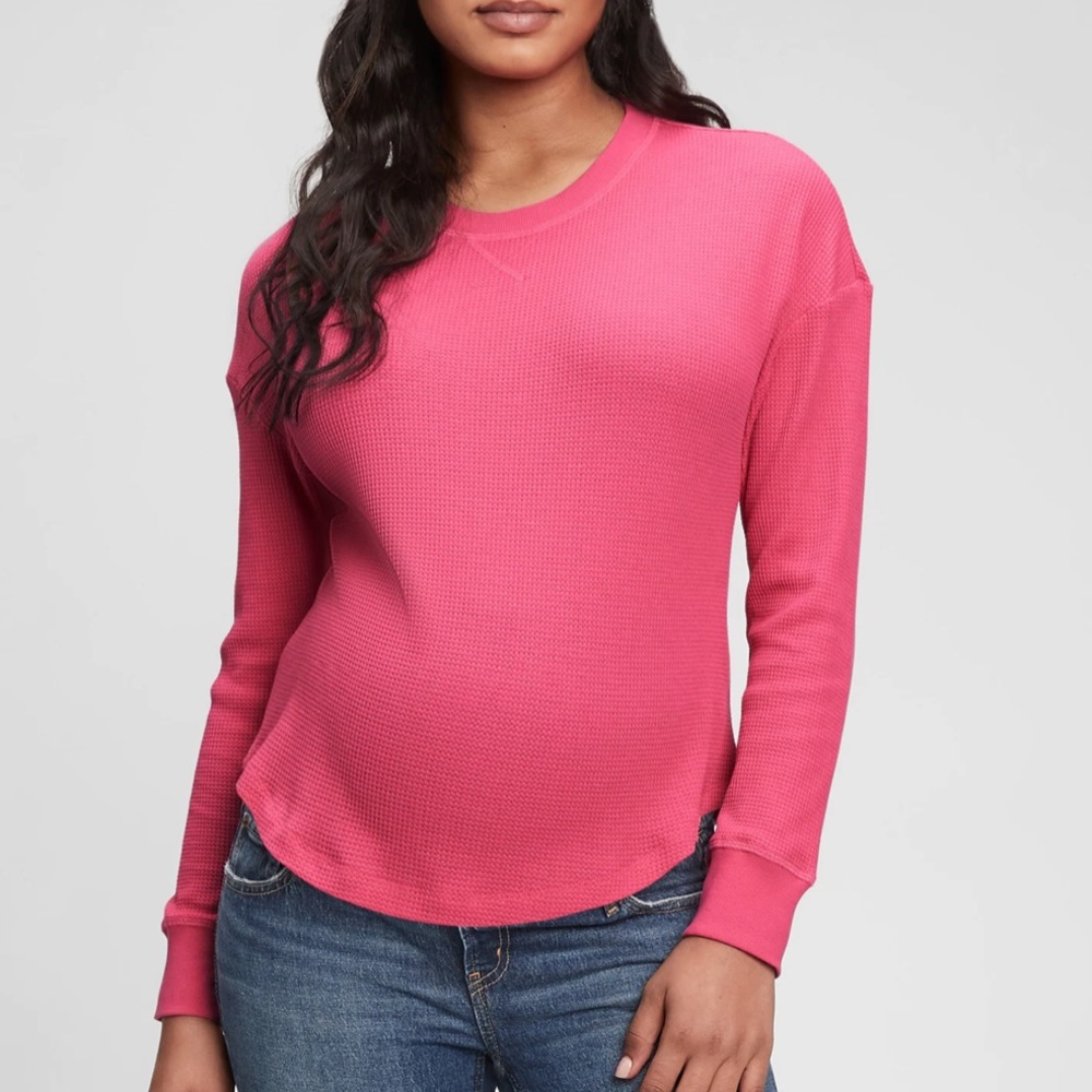 Gap maternity waffle knit shirt